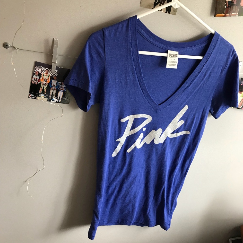 PINK V Neck Tee